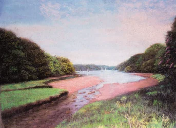 Dittisham, Dél-Devon, 1997 (pasztell)